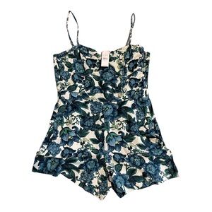 LOFT floral romper shorts with bustier corset fit top! NWT